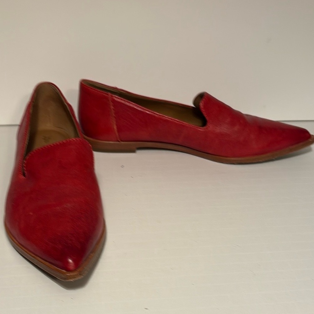 Frye Kenzie Venetian Red Pointed Toe Flats